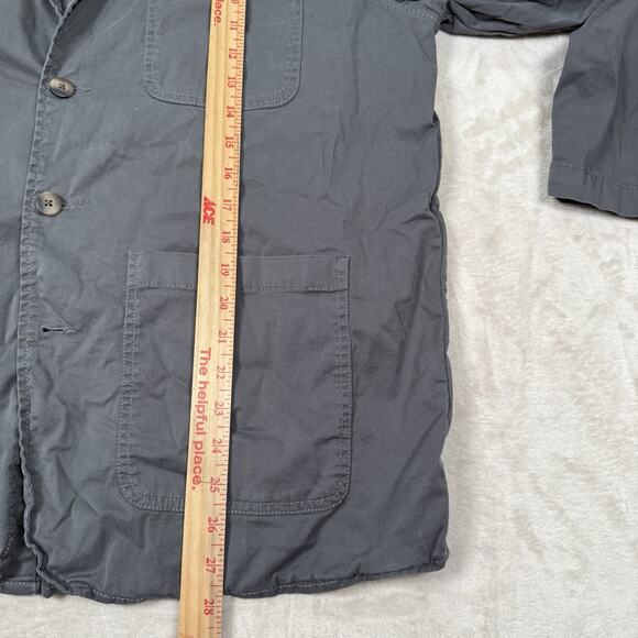 Pact Men's Boulevard Brushed Twill Blazer Gray Organic Cotton Size Large - Picture 9 of 10